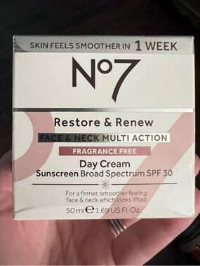 No7 Restore & Renew Day Cream SPF 30 — Fragrance Free